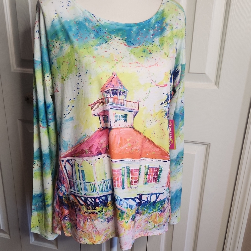 Colorful Artistic Long Sleeve Top